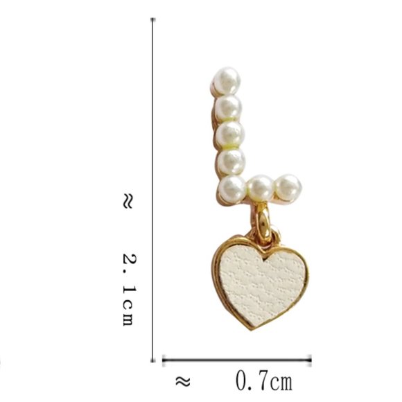 LOVE mini pearls rhinestone Drop Earrings - Picture 12 of 14